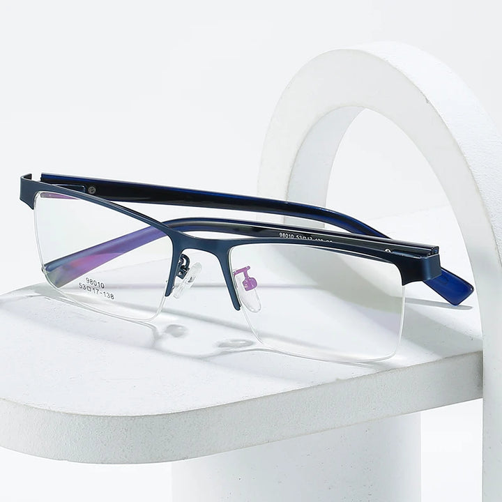 Hotochki Women's Semi Rim Square Alloy Eyeglasses 980104