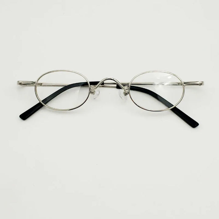 Yujo Unisex Full Rim Small Oval Alloy Eyeglasses 811004 Full Rim Yujo