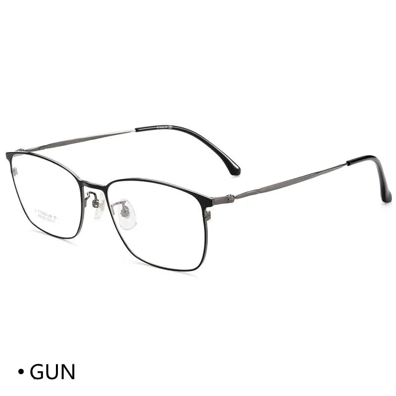 Kocolior Unisex Full Rim Square Titanium Alloy Eyeglasses 89022 Full Rim Kocolior Gun China 