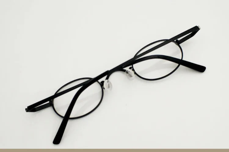 Yujo Unisex Full Rim Small Oval Alloy Eyeglasses 811004 Full Rim Yujo