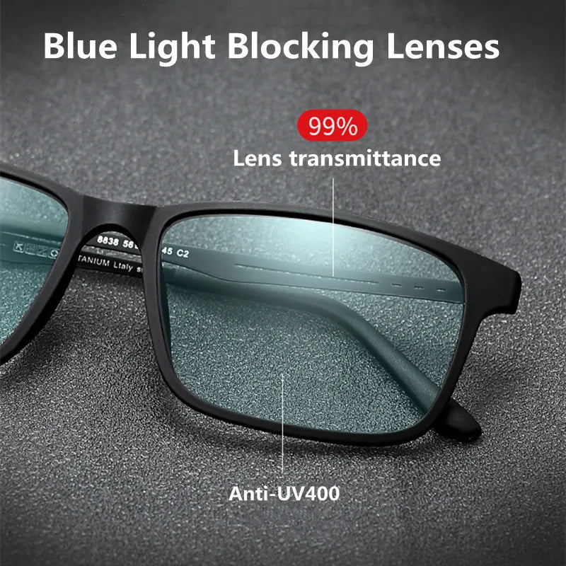 Kocolior Unisex Full Rim Square Tr 90 Titanium Hyperopic Reading Glasses F3003 Reading Glasses Kocolior