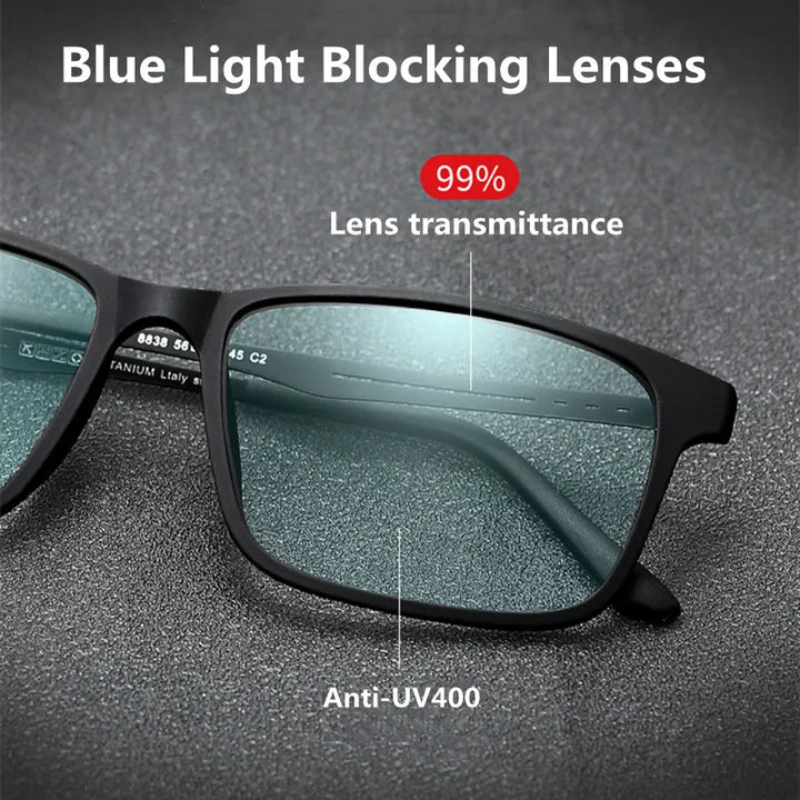 Kocolior Unisex Full Rim Square Tr 90 Titanium Hyperopic Reading Glasses F3003 Reading Glasses Kocolior