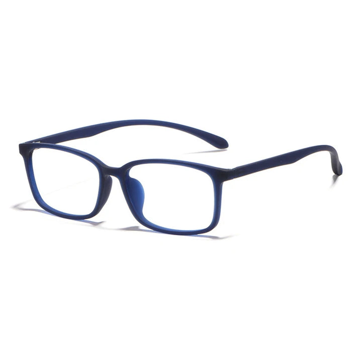 Hotony Unisex Full Rim Square Tr 90 Titanium Eyeglasses 98007 Full Rim Hotony Blue
