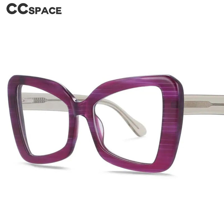 CCspace Women's Full Rim Oversized Butterfly Acetate Hyperopic Reading Glasses R54066 Reading Glasses CCspace