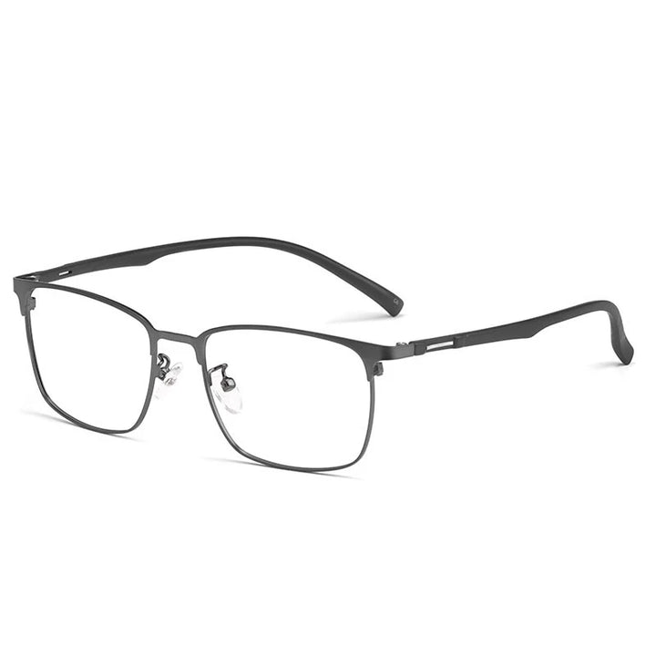 Kocolior Men's Full Rim Square Alloy Eyeglasses 5239 Full Rim Kocolior Gray