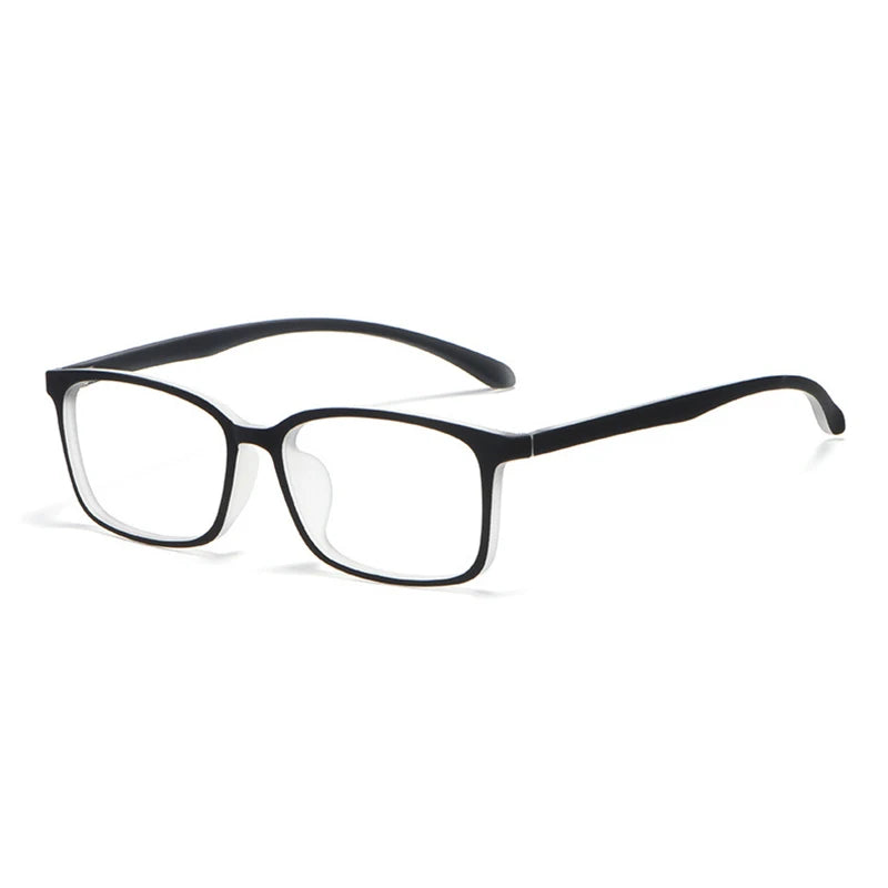 Hotony Unisex Full Rim Square Tr 90 Titanium Eyeglasses 98007 Full Rim Hotony WHITE
