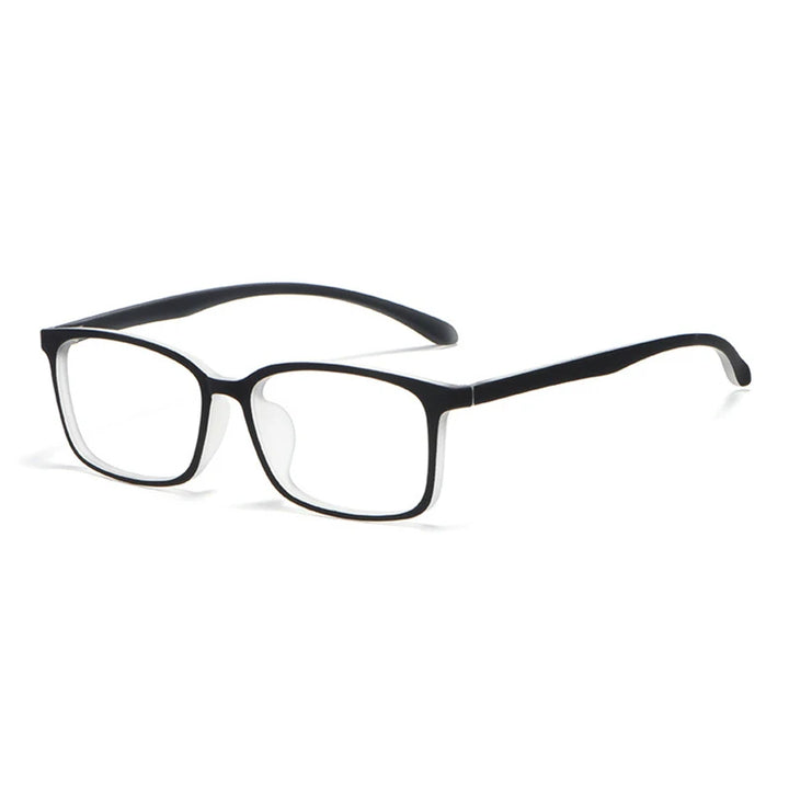 Hotony Unisex Full Rim Square Tr 90 Titanium Eyeglasses 98007 Full Rim Hotony WHITE