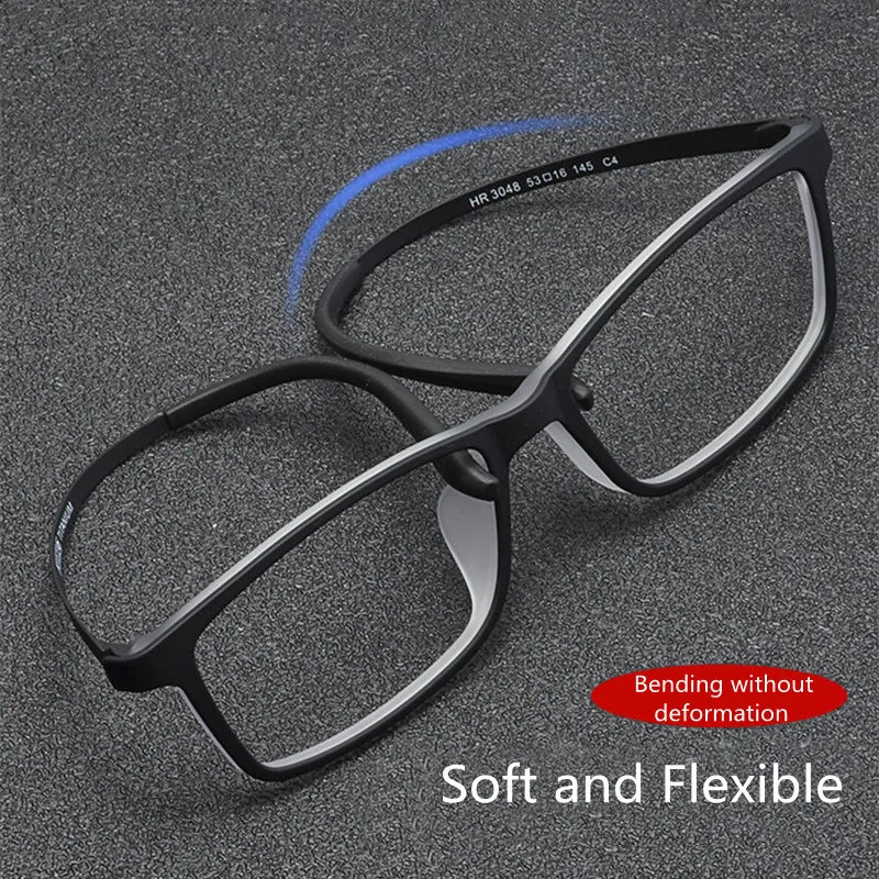 Kocolior Unisex Full Rim Square Tr 90 Titanium Hyperopic Reading Glasses 3067 Reading Glasses Kocolior
