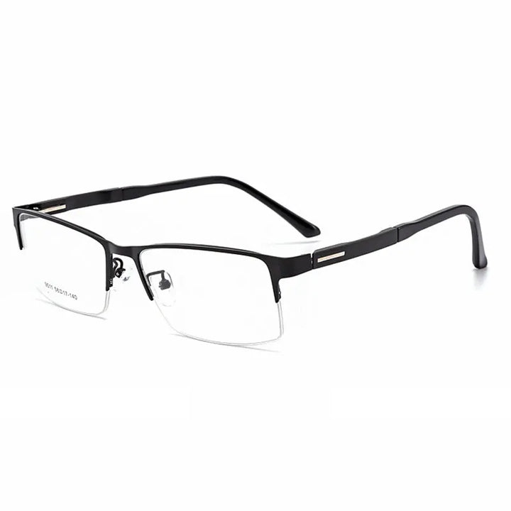 Hotochki Men's Semi Rim Square Brow Line Alloy Eyeglasses 951124