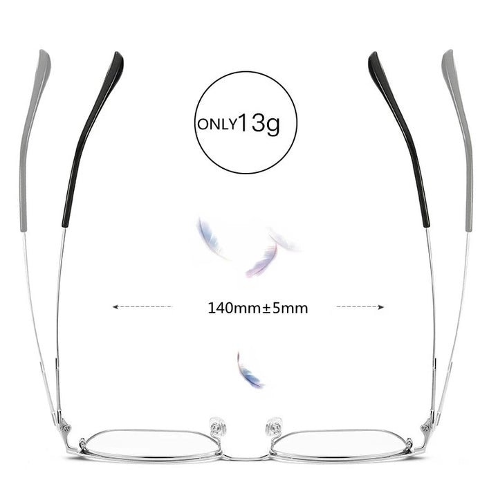 Kocolior Unisex Full Rim Square Acetate Alloy Hyperopic Reading Glasses 91872 Reading Glasses Kocolior