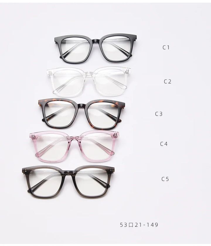 CCspace Unisex Full Rim Square Tr 90 Titanium Frame Eyeglasses 49863 Full Rim CCspace