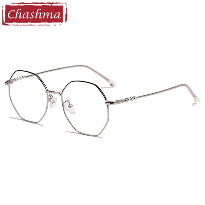 Chashma Ottica Women's Full Rim Polygon Alloy Eyeglasses 91100/01