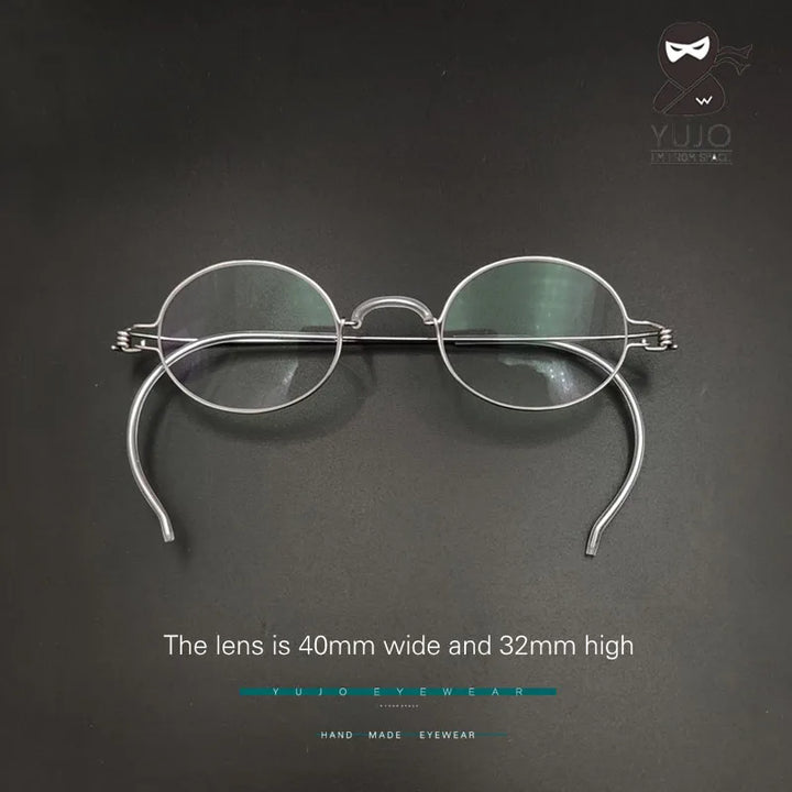 Yujo Unisex Full Rim Oval Stainless Steel Eyeglasses 4032 Full Rim Yujo