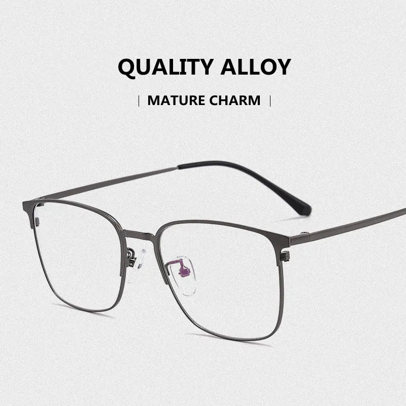 Kocolior Unisex Full Rim Rectangle Alloy Eyeglasses 39139 Full Rim Kocolior