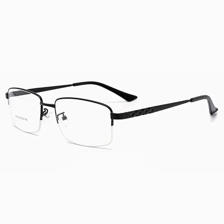 Hotochki Men's Semi Rim Big Square Alloy Eyeglasses 603244