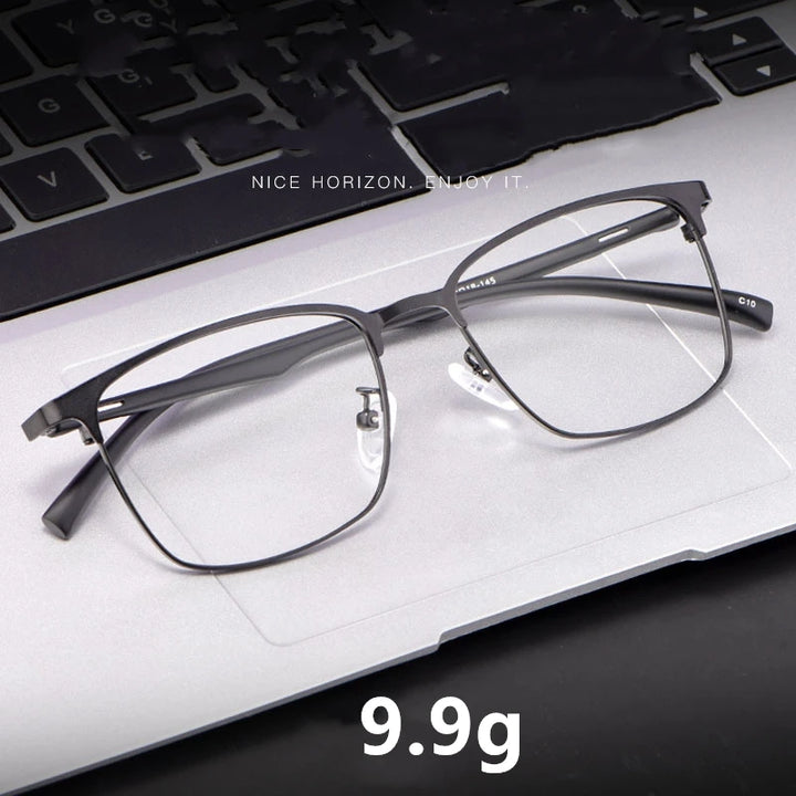 Kocolior Men's Full Rim Square Alloy Eyeglasses 5239 Full Rim Kocolior
