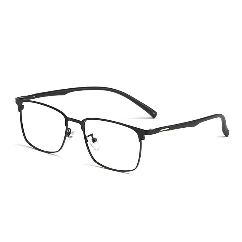 Kocolior Men's Full Rim Square Alloy Eyeglasses 5239 Full Rim Kocolior Brihgt Black