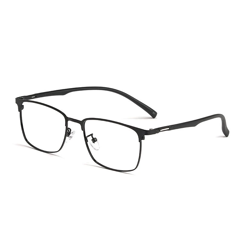 Kocolior Men's Full Rim Square Alloy Eyeglasses 5239 Full Rim Kocolior Brihgt Black  