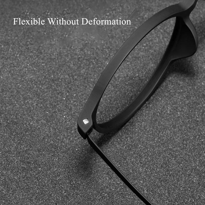 Kocolior Unisex Full Rim Round Tr 90 Titanium Alloy Eyeglasses 3050 Full Rim Kocolior