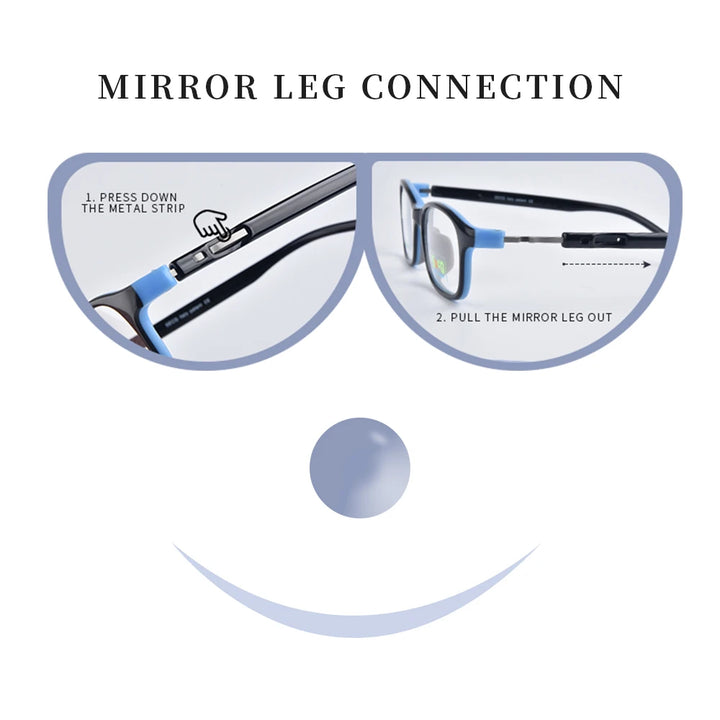 Secg Unisex Children's Full Rim Square Tr 90 Silicone Eyeglasses 26047 Full Rim Secg