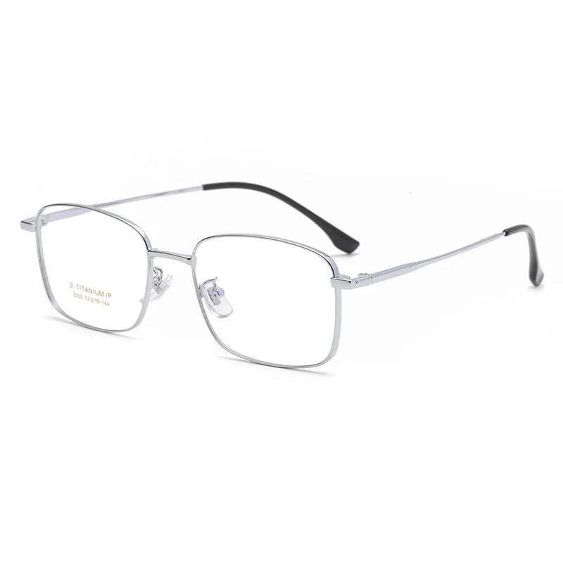 Kocolior Unisex Full Rim Square Titanium Eyeglasses 2320 Full Rim Kocolior Silver China