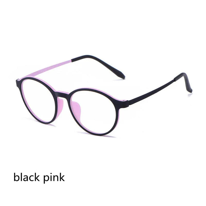Kocolior Unisex Full Rim Irregular Round Tr 90 Titanium Eyeglasses 1935 Full Rim Kocolior Pink China