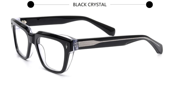 Esnbie Unisex Full Rim Square Brow Line Acetate Eyeglasses 613611