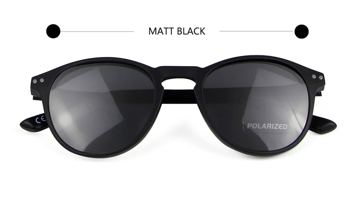 Esnbie Women's Full Rim Round Tr 90 Titanium Eyeglasses Clip On Sunglasses 680561