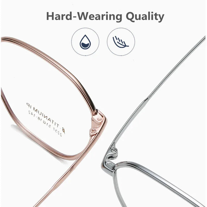 Kocolior Unisex Full Rim Polygon Titanium Alloy Eyeglasses 2237 Full Rim Kocolior