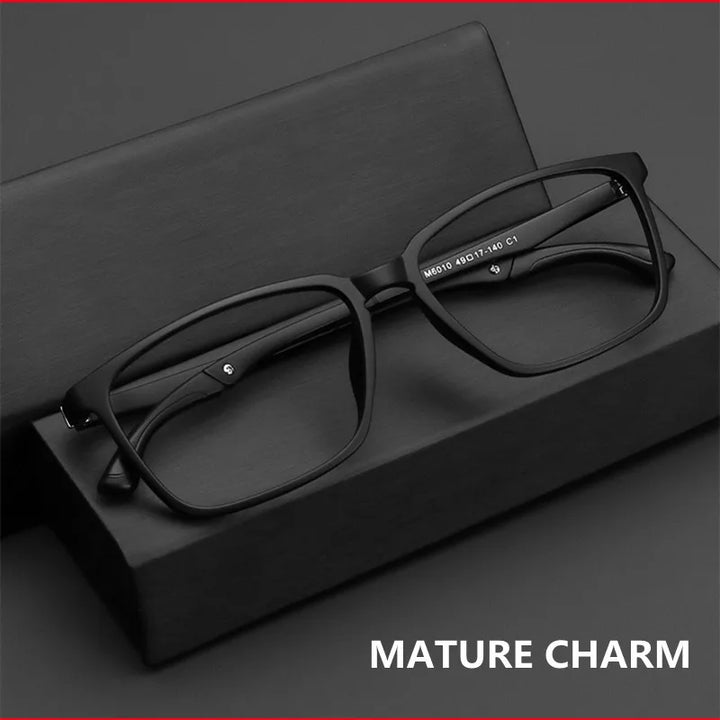 Kocolior Unisex Full Rim Tr 90 Alloy Square Hyperopic Reading Glasses 6010 Reading Glasses Kocolior