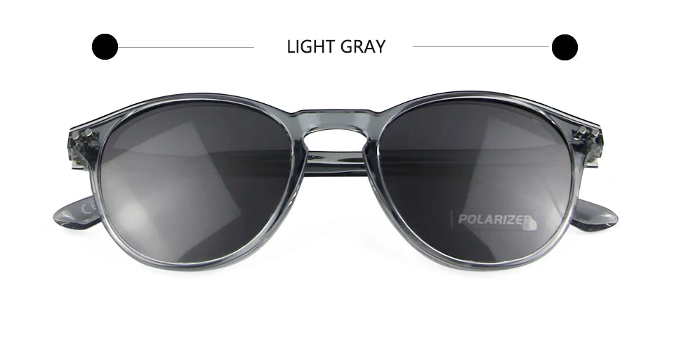 Esnbie Women's Full Rim Round Tr 90 Titanium Eyeglasses Clip On Sunglasses 680561