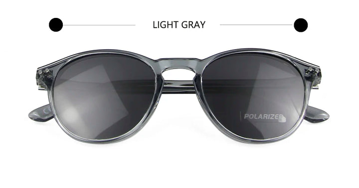 Esnbie Women's Full Rim Round Tr 90 Titanium Eyeglasses Clip On Sunglasses 680561