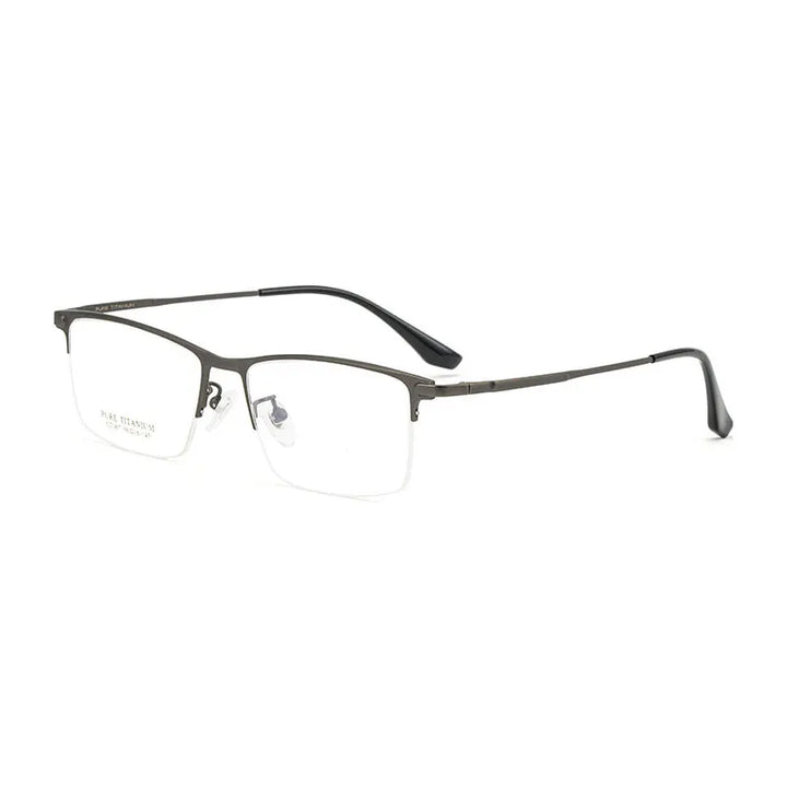 Handoer Unisex Semi Rim Big Square Tr 90 Titanium Eyeglasses 79007