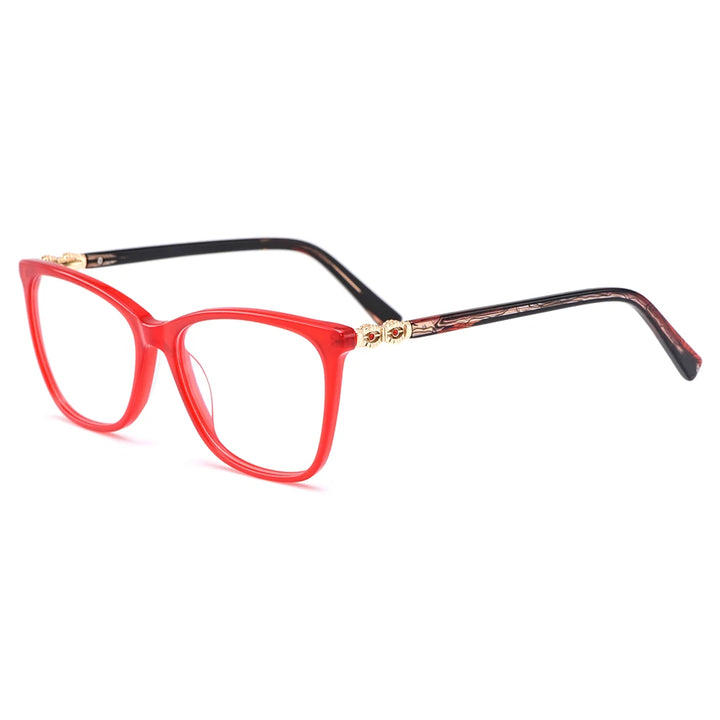 Gmei Women's Full Rim Square Acetate Alloy Eyeglasses 22002