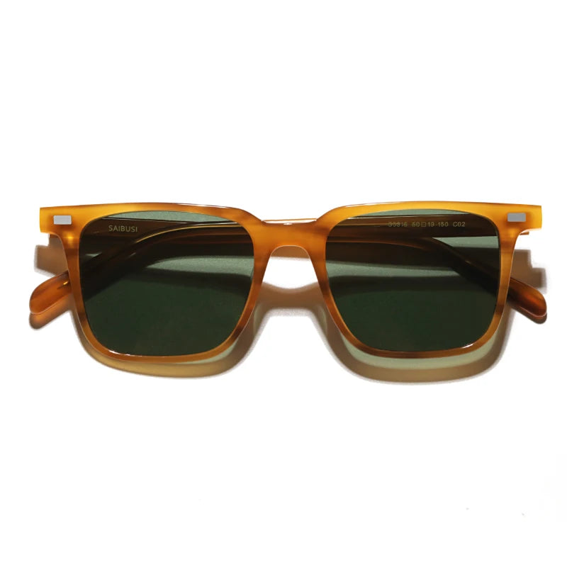 Hewei Unisex Full Rim Square Acetate Polarized Sunglasses 0003 Sunglasses Hewei   