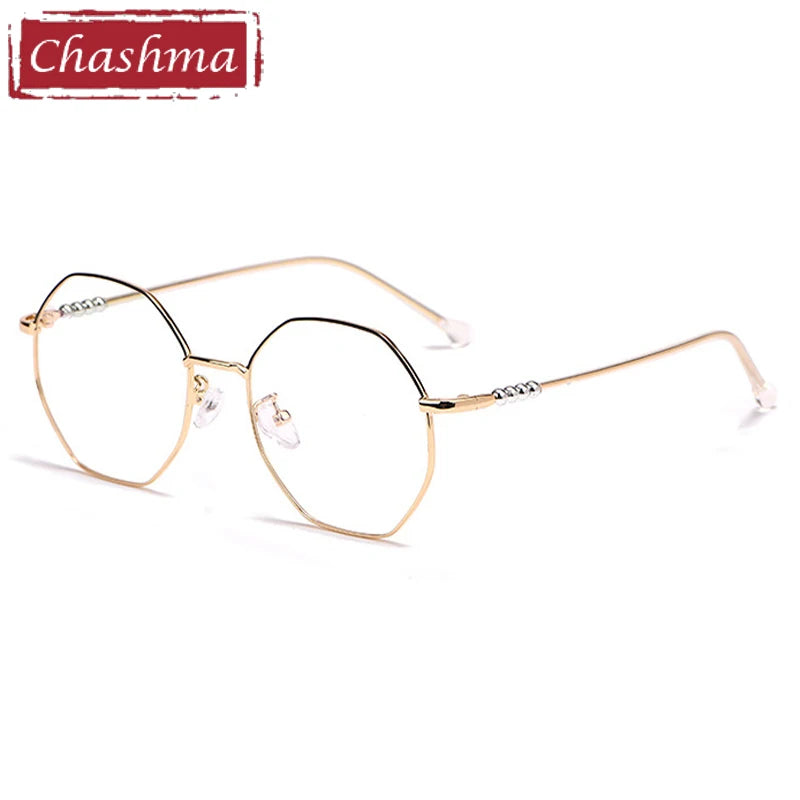 Chashma Ottica Women's Full Rim Polygon Alloy Eyeglasses 91100/01