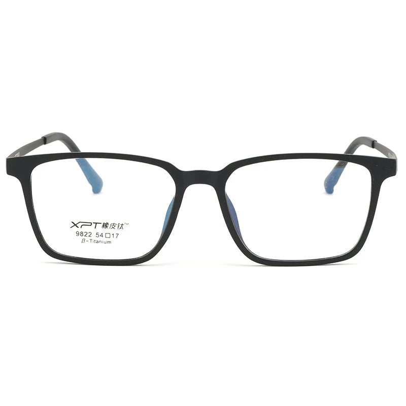 Kocolior Men's Full Rim Large Square Tr 90 Titanium Eyeglasses 9822 Full Rim Kocolior