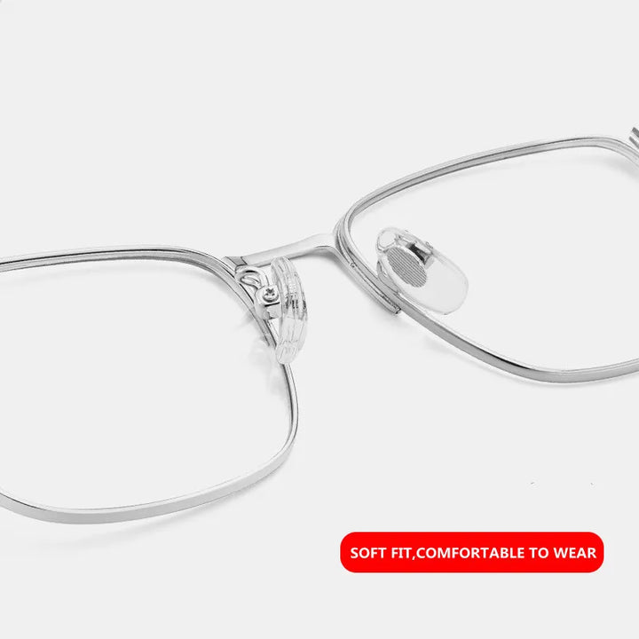 Kocolior Unisex Full Rim Square Acetate Alloy Hyperopic Reading Glasses 91872 Reading Glasses Kocolior
