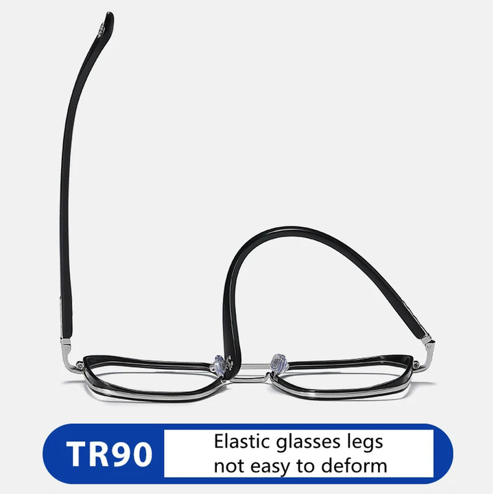 Kocolior Unisex Full Rim Square Acetate Double Bridge Titanium Eyeglasses 0039 Full Rim Kocolior