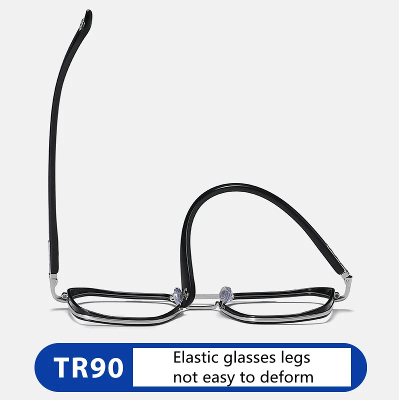 Kocolior Unisex Full Rim Square Acetate Double Bridge Titanium Eyeglasses 0039 Full Rim Kocolior   