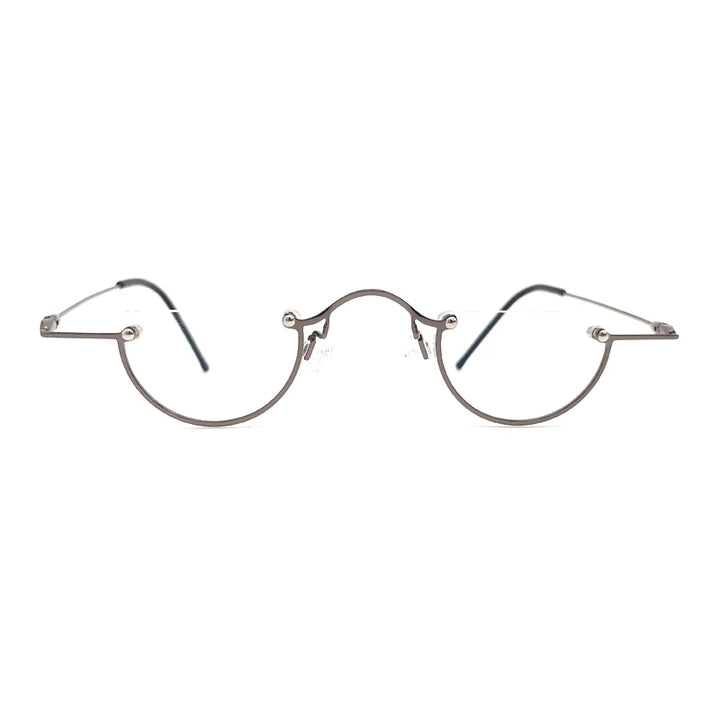 Yujo Unisex Semi Rim Round Alloy Reading Glasses 71193 Reading Glasses Yujo