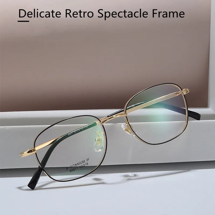 Kocolior Unisex Full Rim Irregular Square Alloy Hyperopic Reading Glasses 80011 Reading Glasses Kocolior   