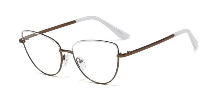 CCspace Women's Full Rim Cat Eye Acetate Alloy Hyperopic Reading Glasses R45969 Reading Glasses CCspace
