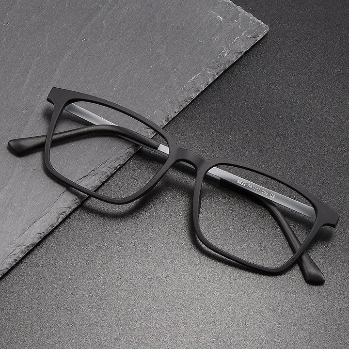 Kocolior Men's Full Rim Large Square Titanium Eyeglasses 9822 Full Rim Kocolior