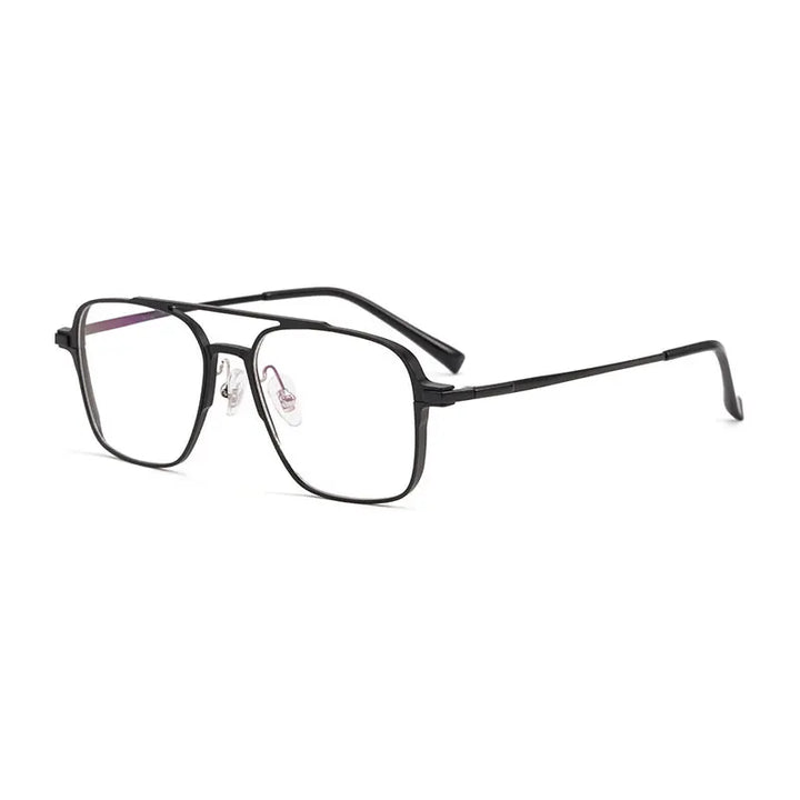 Handoer Unisex Full Rim Square Double Bridge Al Mg Alloy Eyeglasses 85053