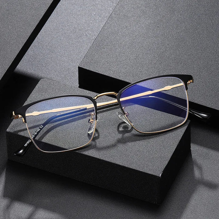 Kocolior Unisex Full Rim Square Alloy Hyperopic Reading Glasses 101902 Reading Glasses Kocolior