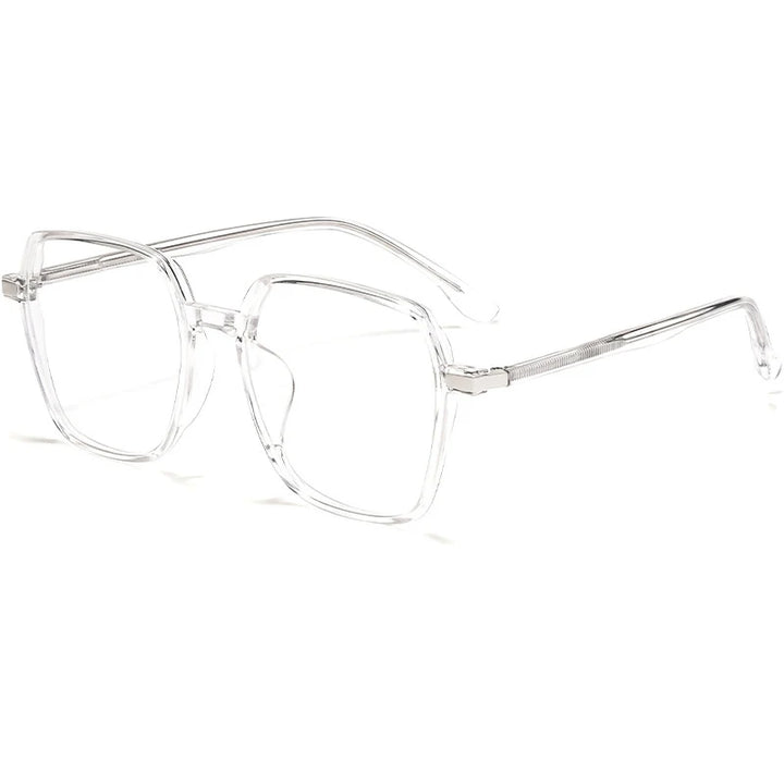 Hotochki Unisex Full Rim Polygonal Alloy Eyeglasses 3700d Full Rim Hotochki WHITE