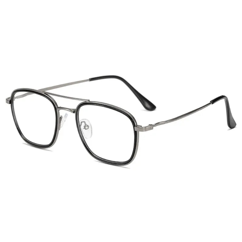 Handoer Women's Full Rim Square Double Bridge Tr 90 Alloy Eyeglasses 72624
