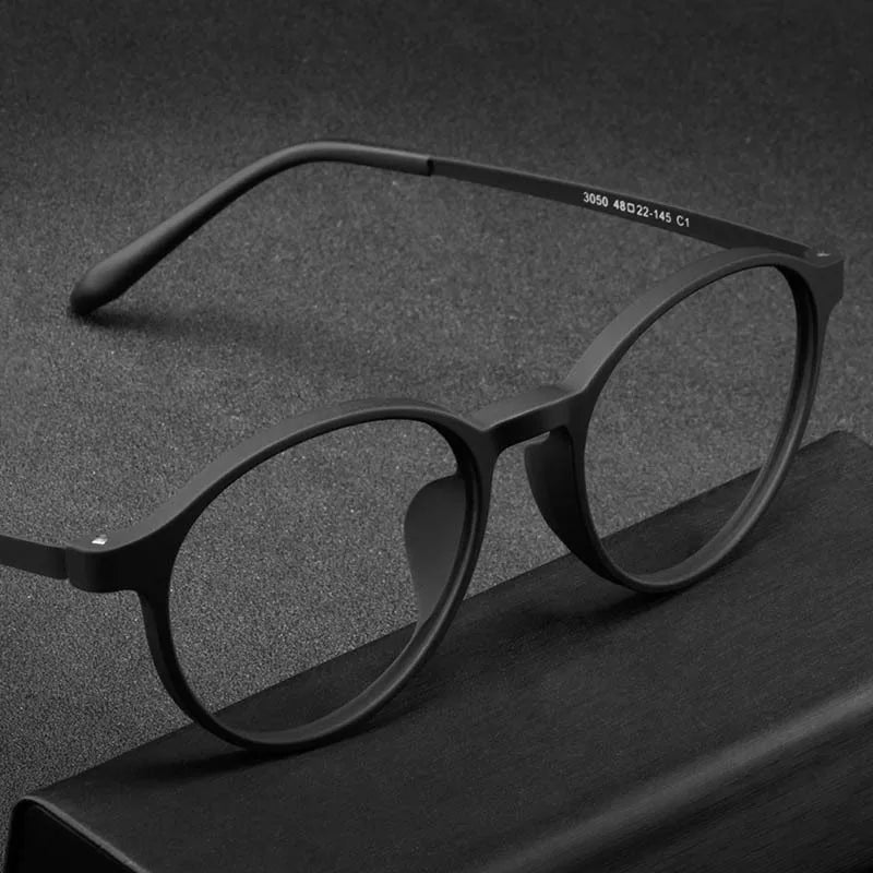 Kocolior Unisex Full Rim Round Tr 90 Titanium Alloy Eyeglasses 3050 Full Rim Kocolior
