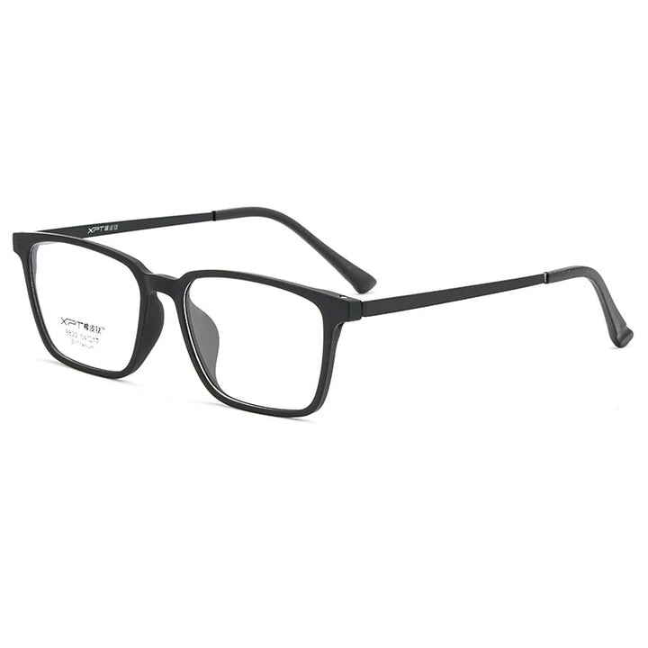Kocolior Men's Full Rim Large Square Tr 90 Titanium Eyeglasses 9822 Full Rim Kocolior Black